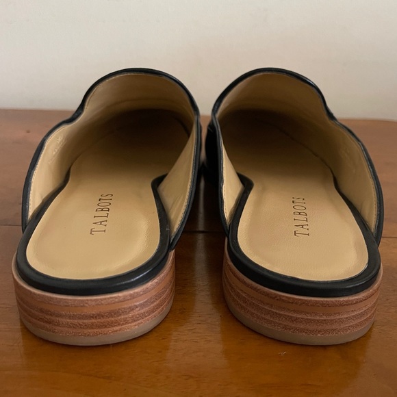 Talbots Black Leather Mule Loafers with Tassels - Picture 6 of 8